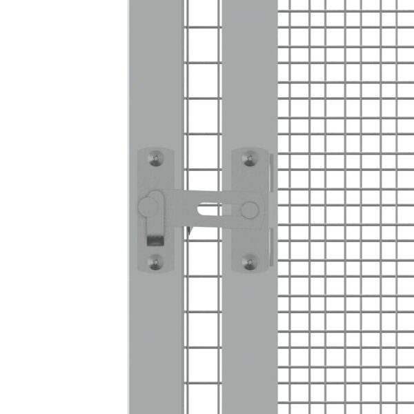 vidaXL Bird Cage Grey 302.5x324.5x211.5 cm Galvanised Steel - Image 5