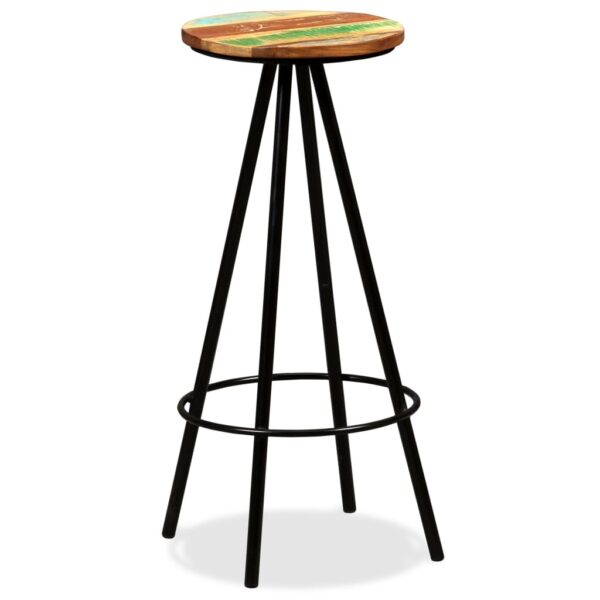 vidaXL Bar Stools 4 pcs Solid Reclaimed Wood - Image 11