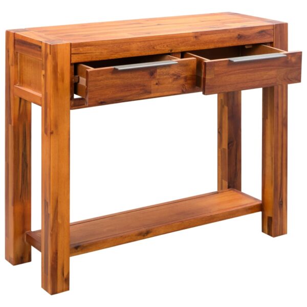vidaXL Console Table Solid Acacia Wood 86x30x75 cm - Image 5