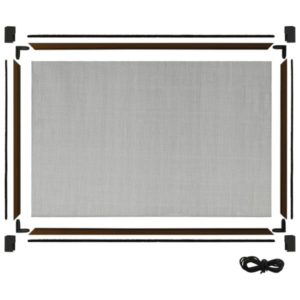 vidaXL Extendable Insect Screen for Windows Brown (100-193)x75 cm - Image 6