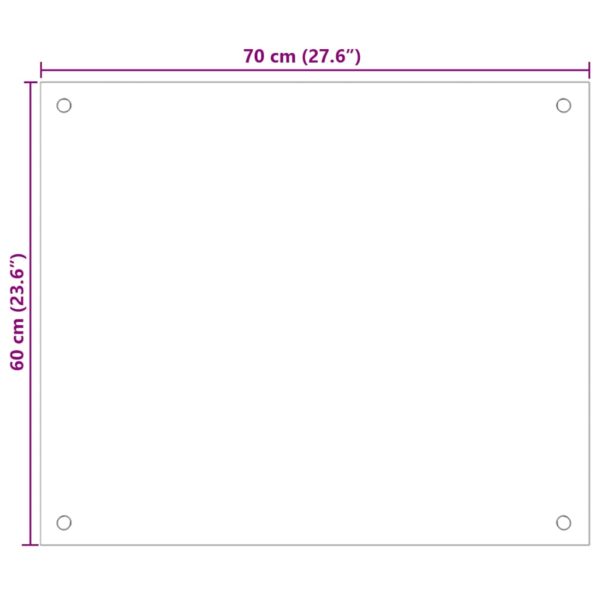 vidaXL Kitchen Backsplash Black 70x60 cm Tempered Glass - Image 10