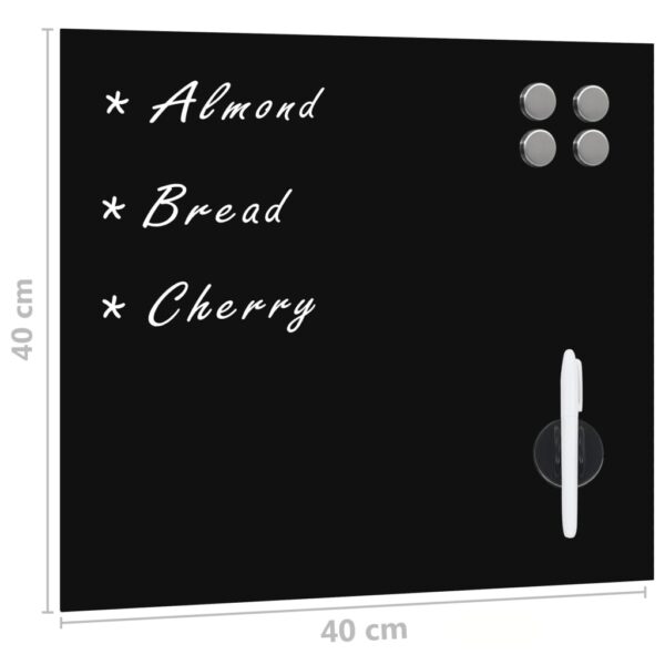 vidaXL Wall Mounted Magnetic Board Glass 40x40 cm - Image 5