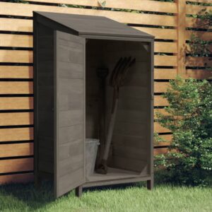 vidaXL Garden Shed Anthracite 55x52x112 cm Solid Wood Fir