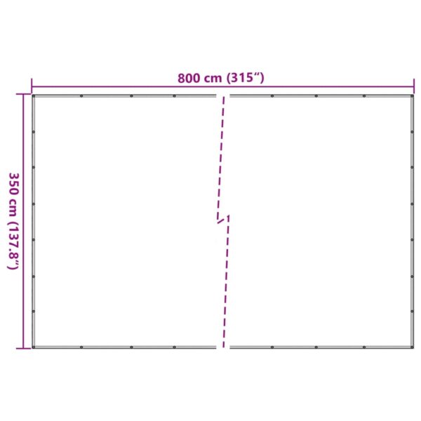 vidaXL Container Net HDPE 3.5x8 m Black - Image 7