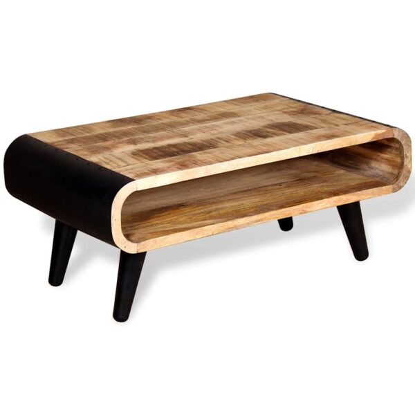 vidaXL Coffee Table Rough Mango Wood 90x55x39 cm - Image 2