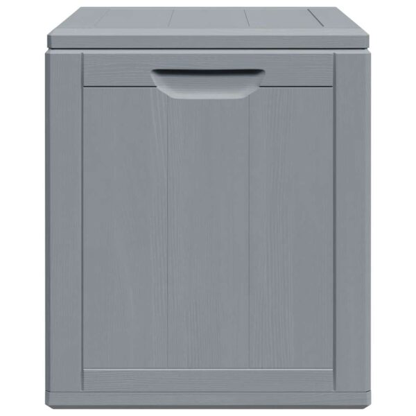 vidaXL Garden Storage Box 90L Grey PP Wood Look - Image 5