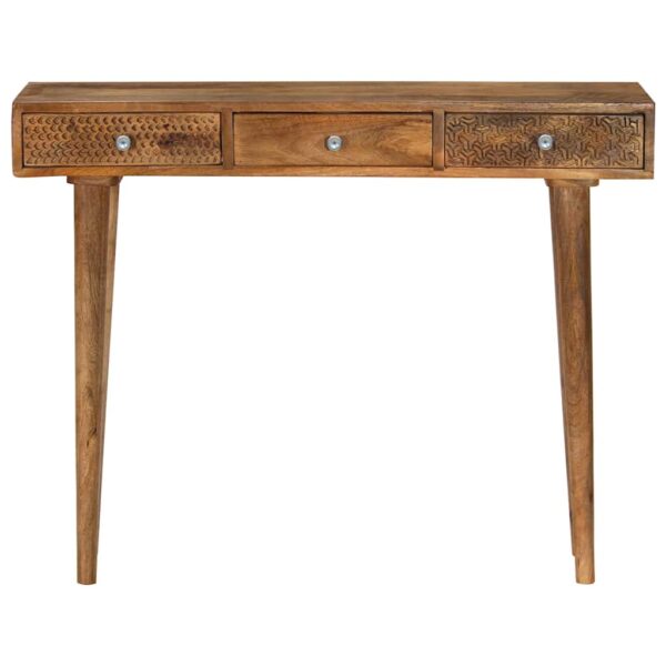 vidaXL Console Table Solid Mango Wood 102x30x79 cm - Image 2