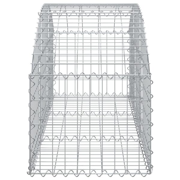 vidaXL Arched Gabion Basket 150x50x40/60 cm Galvanised Iron - Image 4
