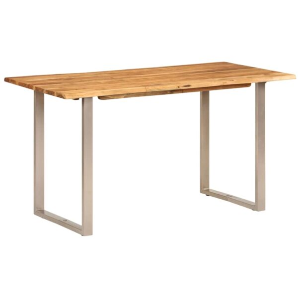 vidaXL Dining Table 140x70x76 cm Solid Acacia Wood - Image 12