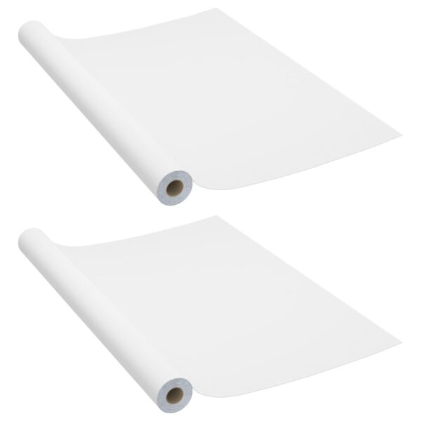 vidaXL Self-adhesive Furniture Films 2 pcs White 500x90 cm PVC - Image 2