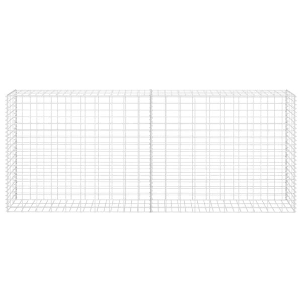 vidaXL Gabion Basket Galvanised Steel 85x30x200 cm - Image 3