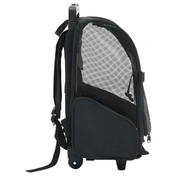 vidaXL Foldable Multipurpose Pet Trolley Black - Image 3