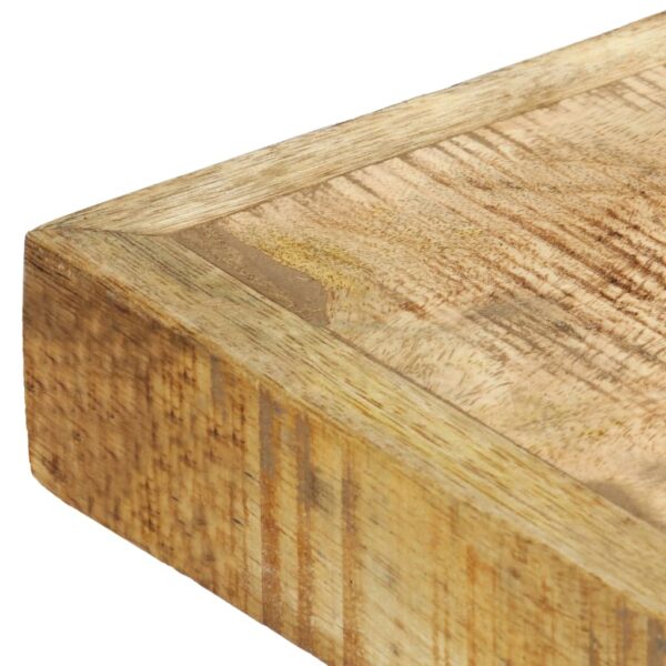 vidaXL Dining Table 120x60x75 cm Solid Rough Mango Wood - Image 4