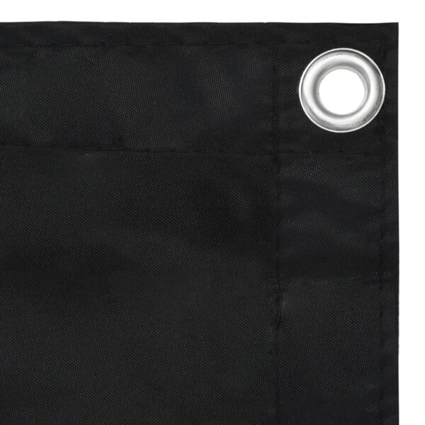 vidaXL Balcony Screen Black 90x600 cm Oxford Fabric - Image 3