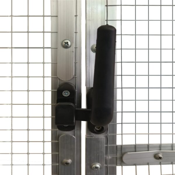 vidaXL Aviary Silver 179x100x185 cm Aluminium - Image 6