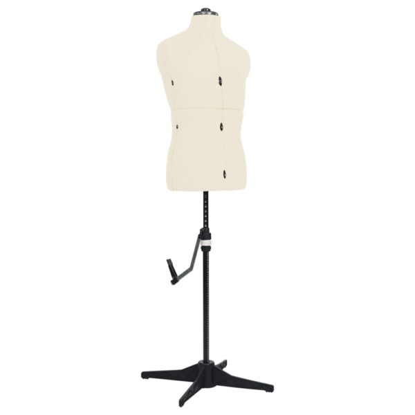 vidaXL Adjustable Dress Form Male Cream Size 37-45 - Image 1