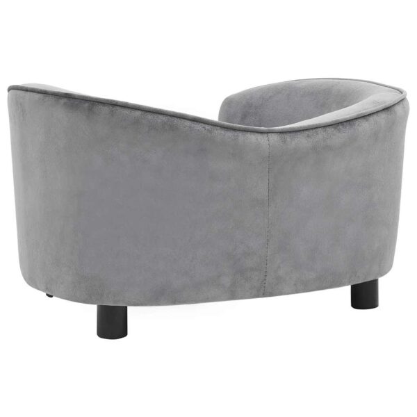 vidaXL Dog Sofa Grey 69x49x40 cm Plush - Image 6
