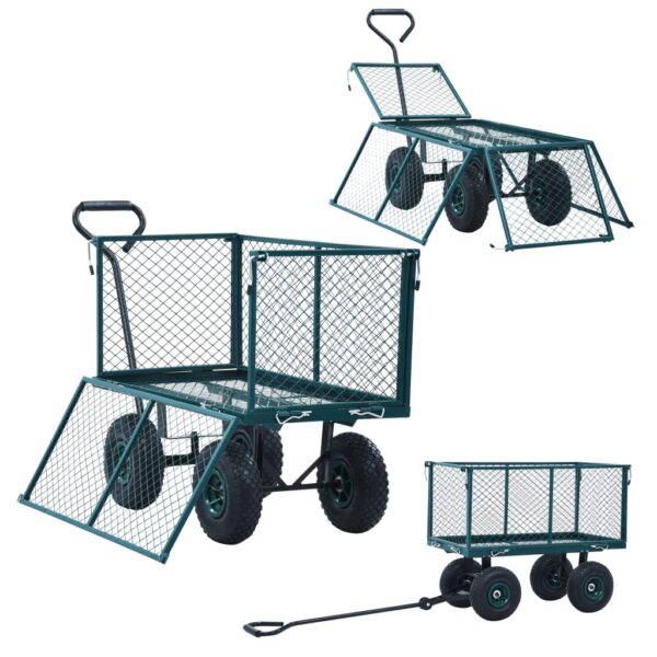 vidaXL Garden Hand Trolley Green 350 kg - Image 7