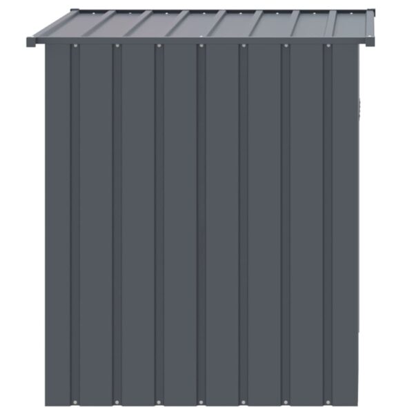 vidaXL Dog House with Roof Anthracite 110x103x109 cm Galvanised Steel - Image 4