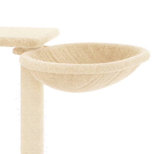 vidaXL Cat Tree with Scratching Posts Cream 82 cm - Image 7