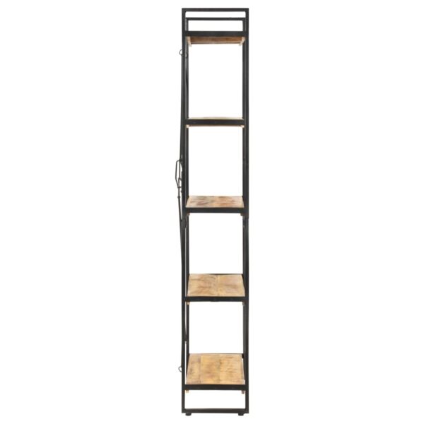 vidaXL 5-Tier Bookcase 140x30x180 cm Solid Mango Wood - Image 4