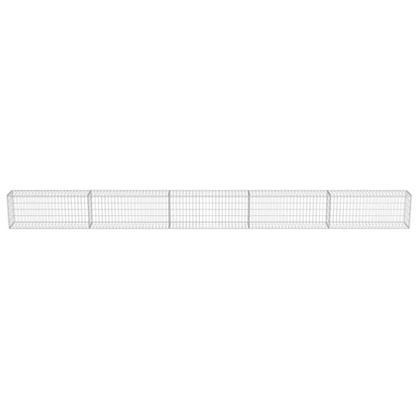 vidaXL Gabion Wall with Covers Galvanised Steel 600x30x50 cm - Image 5