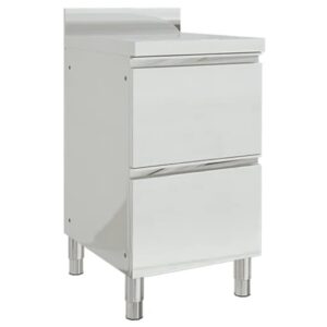 vidaXL Commercial Kitchen Cabinet with 2 Drawers 50x60x96 cm