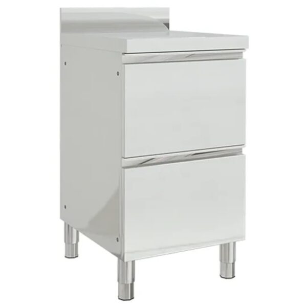 vidaXL Commercial Kitchen Cabinet with 2 Drawers 50x60x96 cm - Image 1