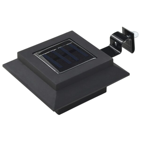 vidaXL Outdoor Solar Lamps 12 pcs LED Square 12 cm Black - Image 2
