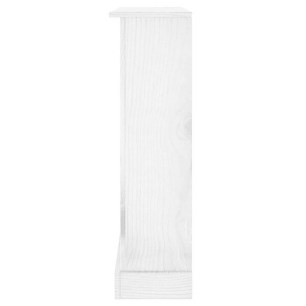 vidaXL 3-Tier Bookcase Mexican Pine Corona Range White 81x29x100 cm - Image 6