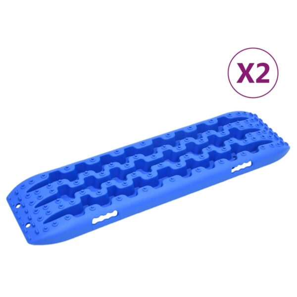 vidaXL Traction Boards 2 pcs Blue 106x30.5x7 cm Nylon - Image 1