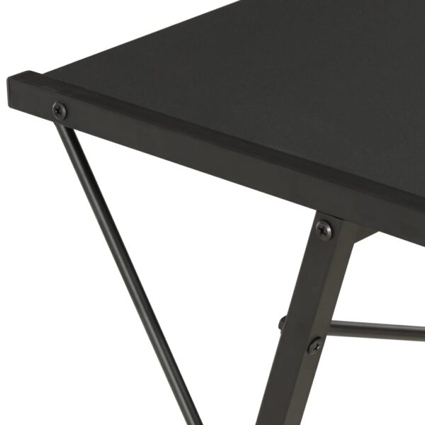 vidaXL Desk with Shelf Black 116x50x93 cm - Image 7