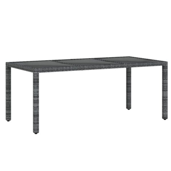 vidaXL 7 Piece Garden Dining Set Poly Rattan Grey - Image 5