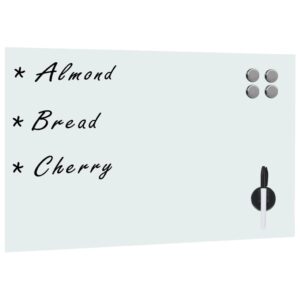 vidaXL Wall Mounted Magnetic Whiteboard Glass 60x40 cm