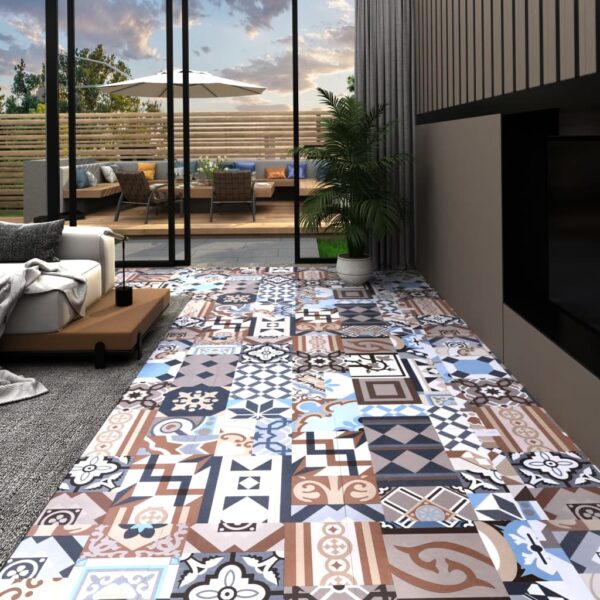 vidaXL PVC Flooring Plank Self-adhesive 5.11 m² Mono Pattern - Image 1