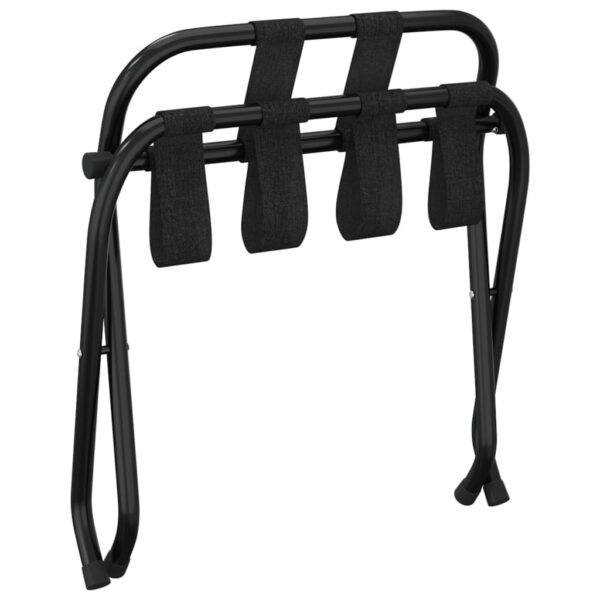 vidaXL Luggage Rack with Backrest Black 56x39x52 cm - Image 6