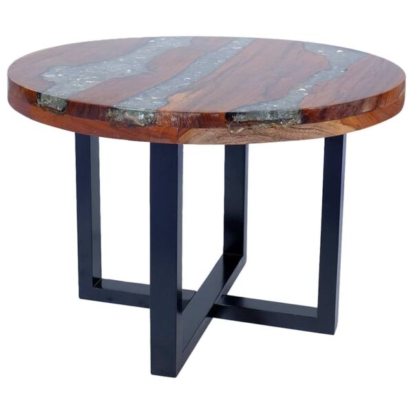 vidaXL Coffee Table Teak Resin 60 cm - Image 5