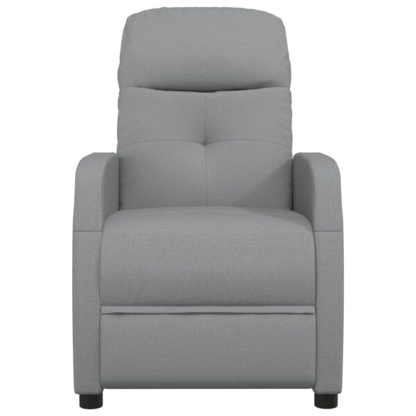 vidaXL Massage Chair Light Grey Fabric - Image 3