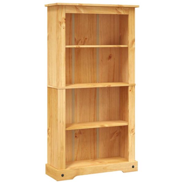 vidaXL 4-Tier Bookcase Mexican Pine Corona Range 80x29x150 cm - Image 2