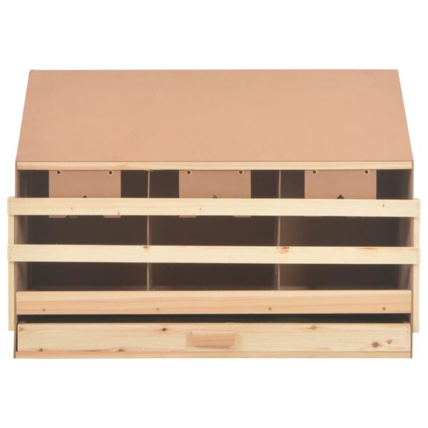 vidaXL Chicken Laying Nest 3 Compartments 93x40x65 cm Solid Pine Wood - Image 5