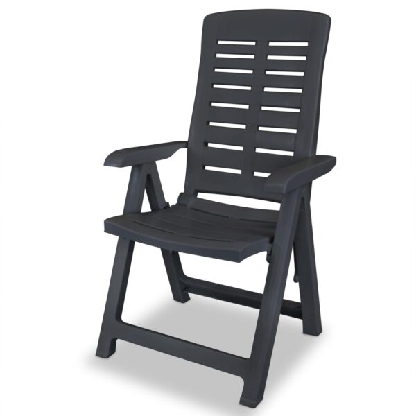 vidaXL 3 Piece Bistro Set Plastic Anthracite - Image 6
