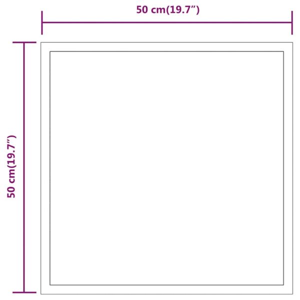 vidaXL LED Bathroom Mirror 50x50 cm - Image 5