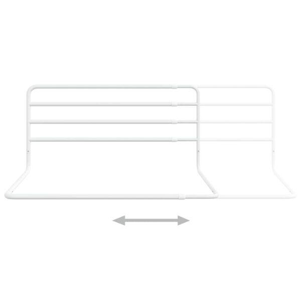 vidaXL Toddler Safety Bed Rail White (76-137)x55 cm Iron - Image 6