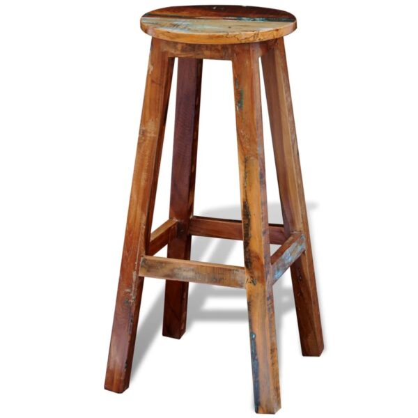 vidaXL Bar Stool Solid Reclaimed Wood - Image 1
