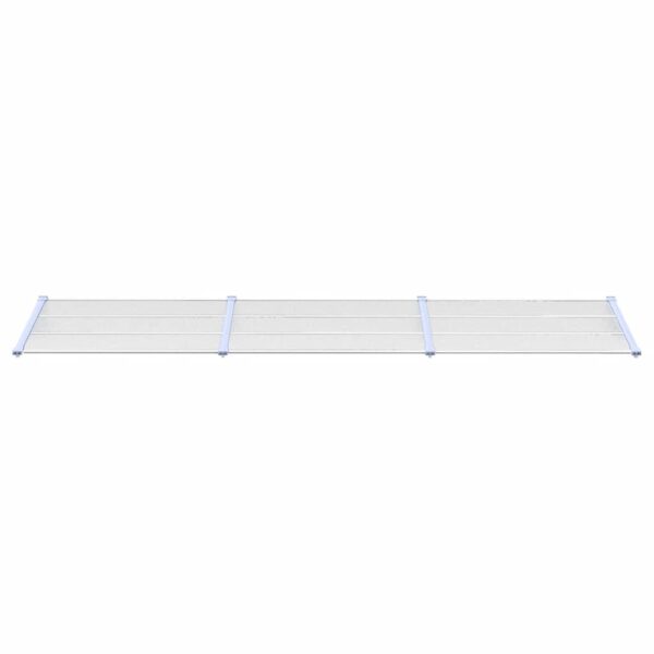 vidaXL Door Canopy Grey and Transparent 358.5x90 cm Polycarbonate - Image 3
