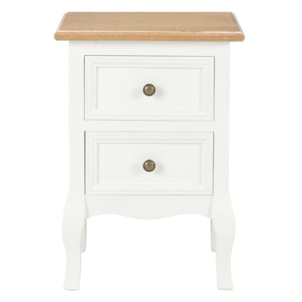 vidaXL Bedside Cabinet 2 pcs White 35x30x49 cm MDF - Image 4
