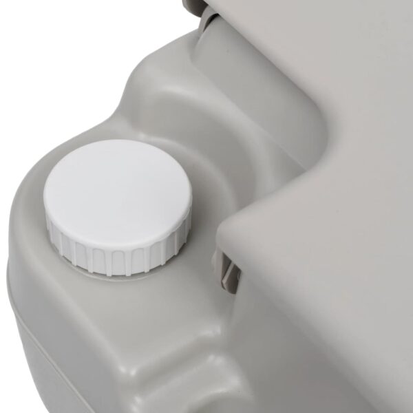 vidaXL Portable Camping Toilet Grey 10+10 L - Image 11