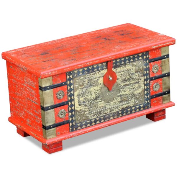 vidaXL Storage Chest Red Mango Wood 80x40x45 cm - Image 1