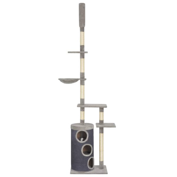 vidaXL Cat Tree with Sisal Scratching Posts Grey 260 cm - Image 2
