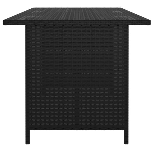 vidaXL 10 Piece Garden Lounge Set with Cushions Poly Rattan Black - Image 5
